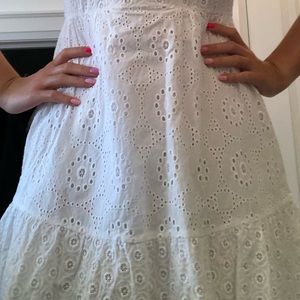 White eyelet summer dress